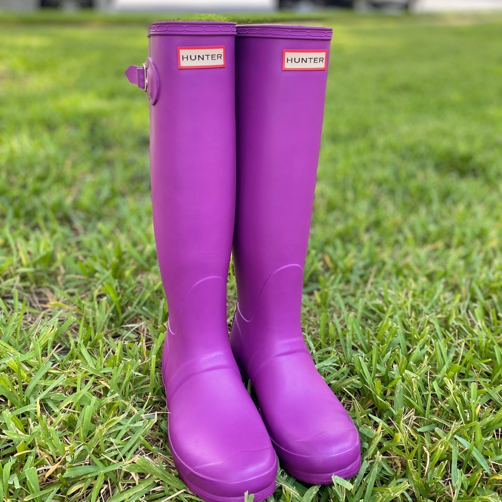 Purple Tall Hunter boots